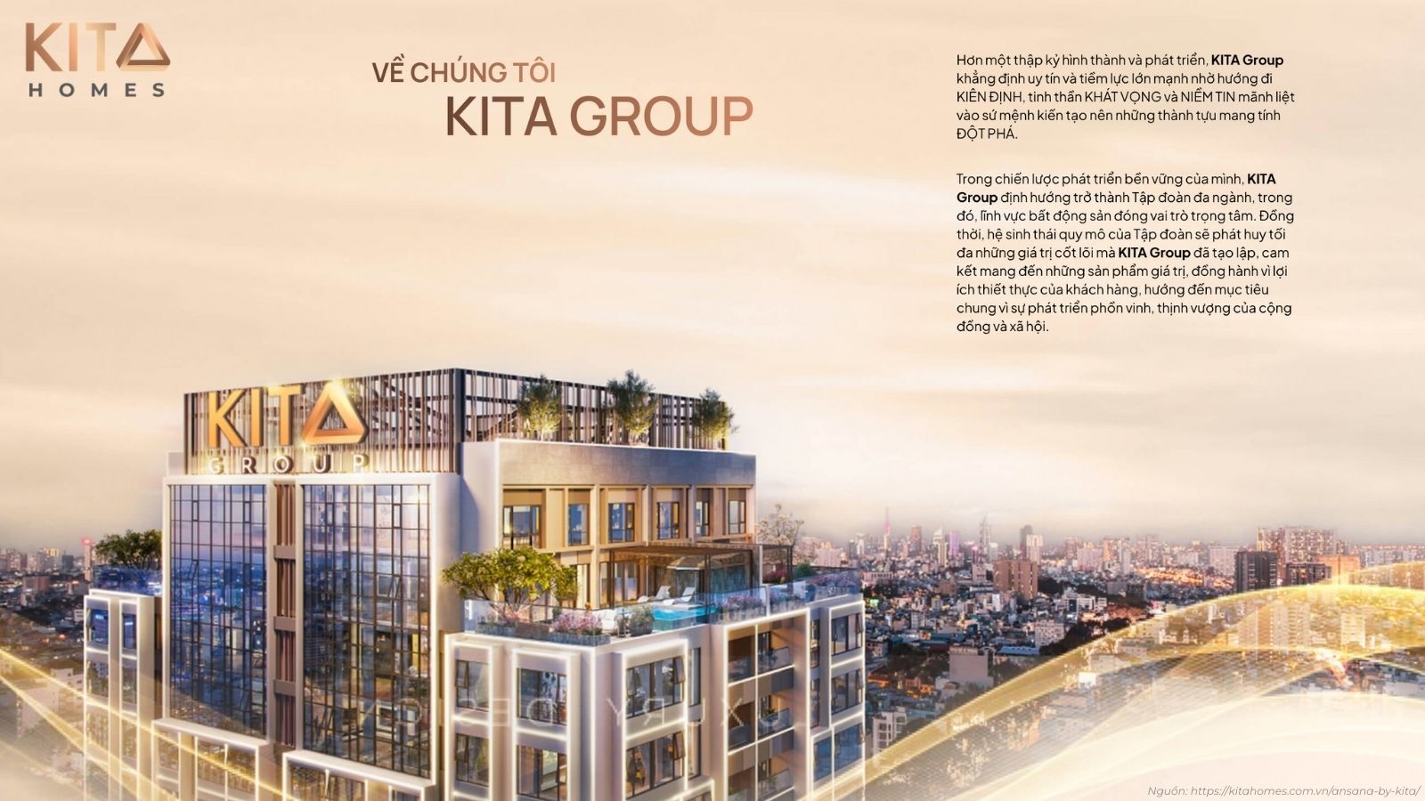 Thông tin và năng lực tài chính Chủ đầu tư Kita Group - Đơn vị phát triển dự án Ansana by Kita