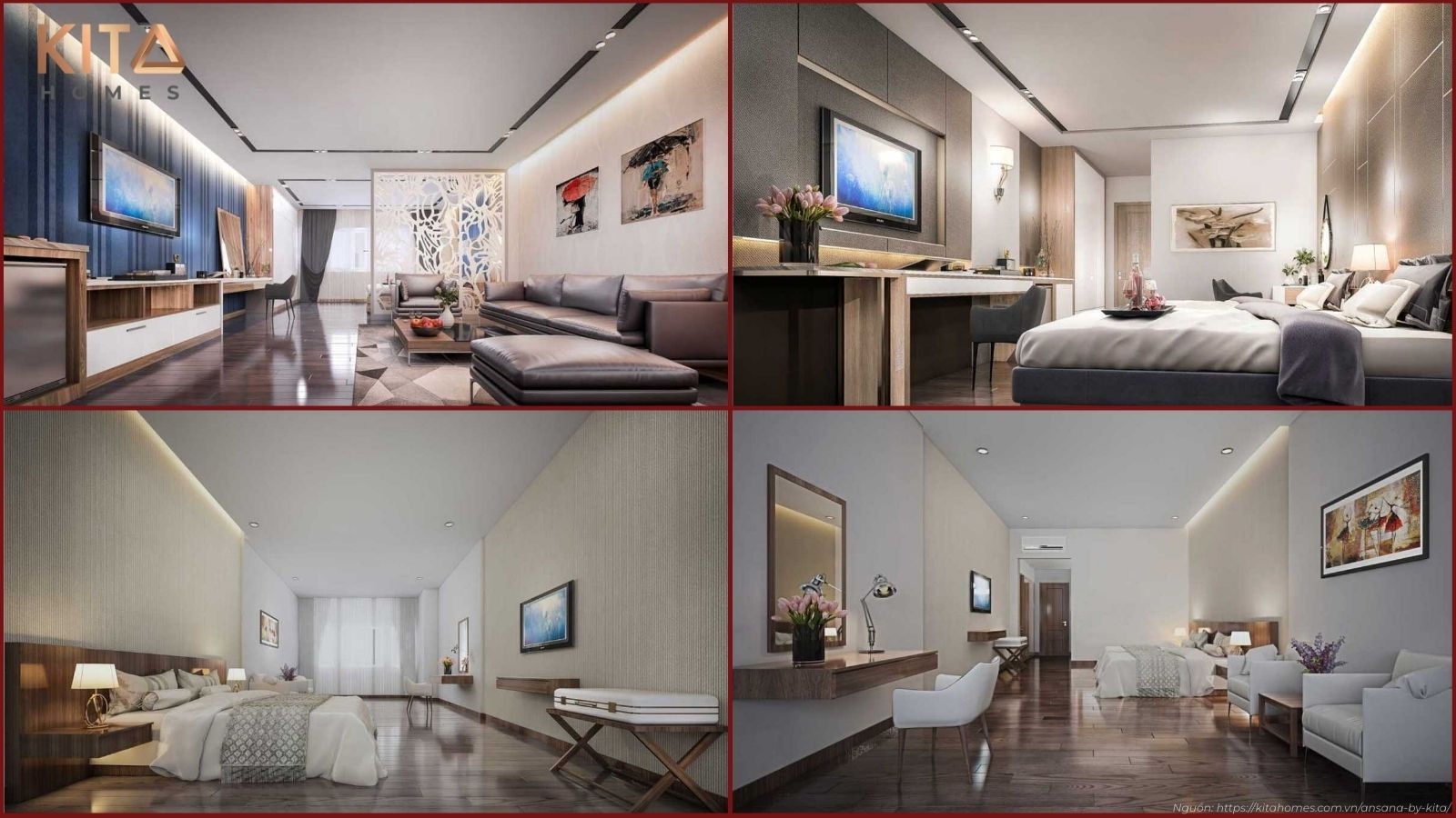 Gợi ý phong cách nội thất Modern Luxury cho căn hộ Ansana by Kita