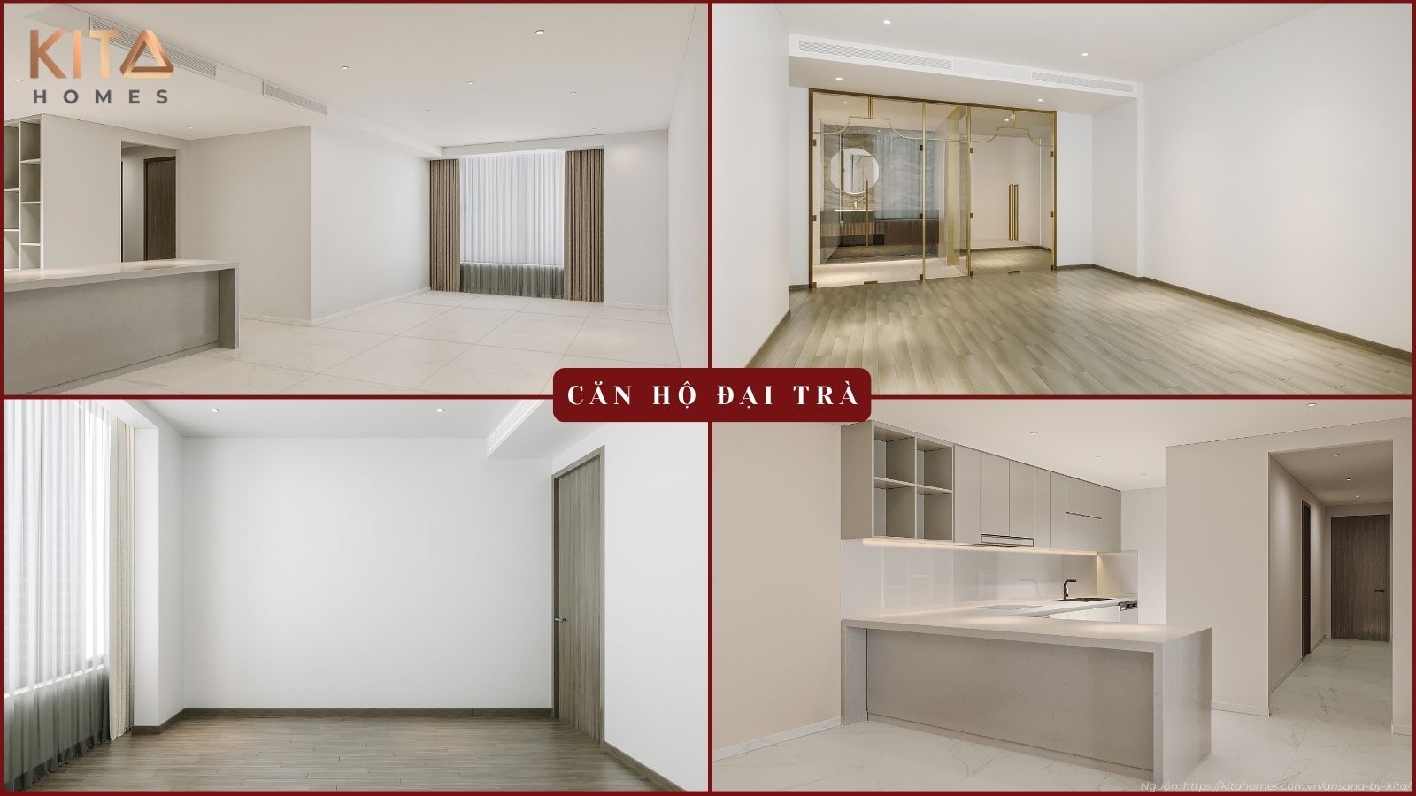 Mẫu căn hộ đại trà (tiêu chuẩn) dự án Ansana by Kita