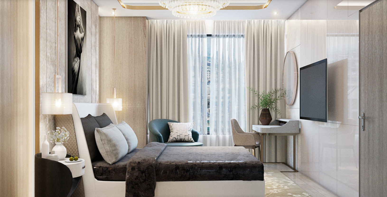 Ansana By Kita Hình ảnh nội thất phòng ngủ dự án căn hộ Ansana by Kita Võ Văn Kiệt