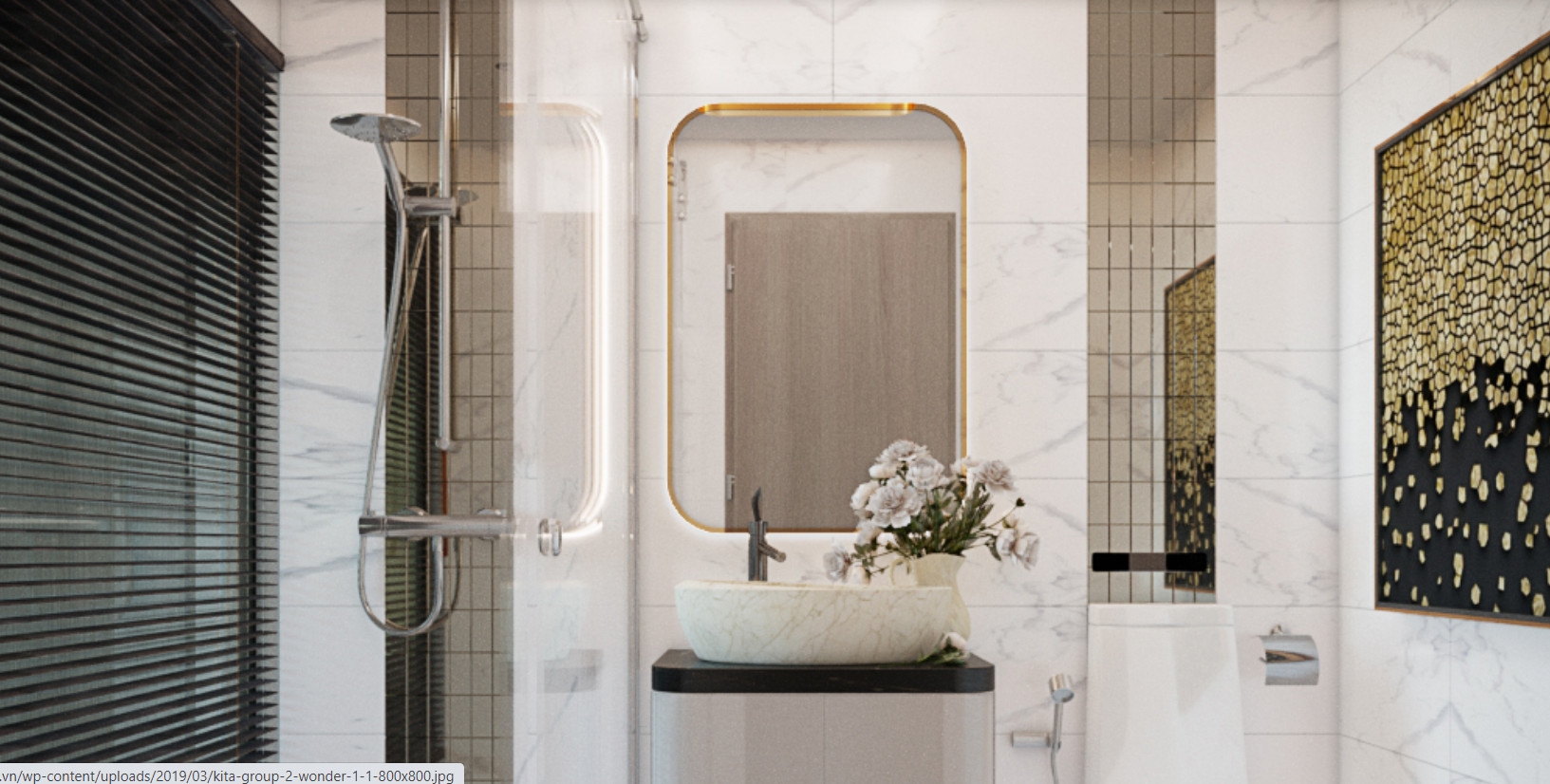 Ansana By Kita Hình ảnh nội thất phòng WC dự án căn hộ Ansana by Kita Võ Văn Kiệt