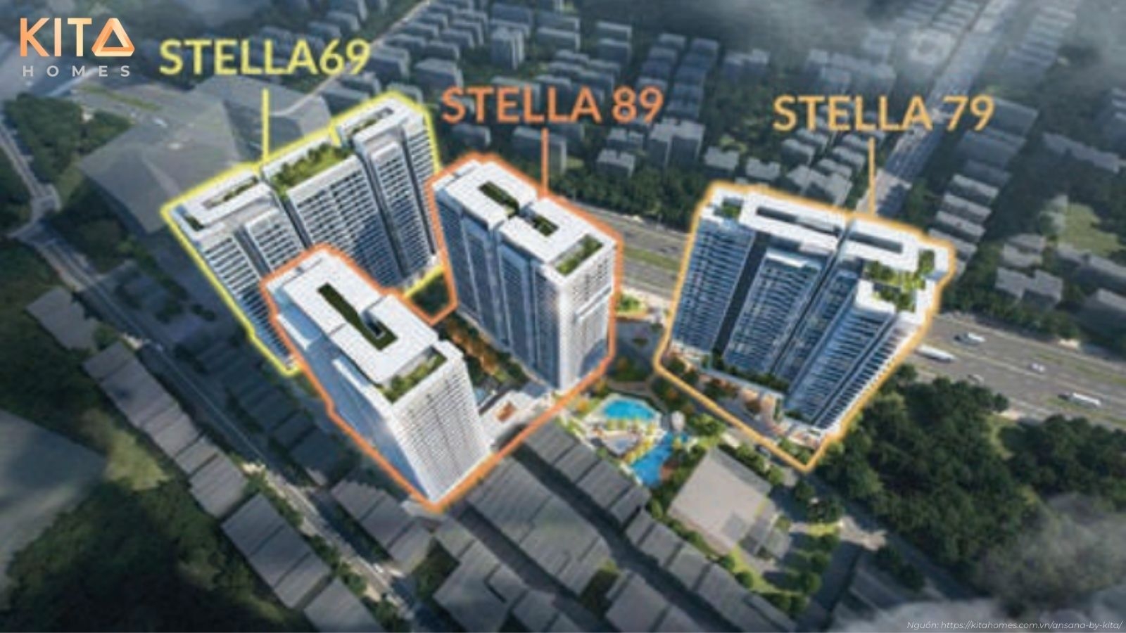 Mặt bằng tổng thể tòa tháp Ansana by Kita thiết kế đón gió tự nhiên