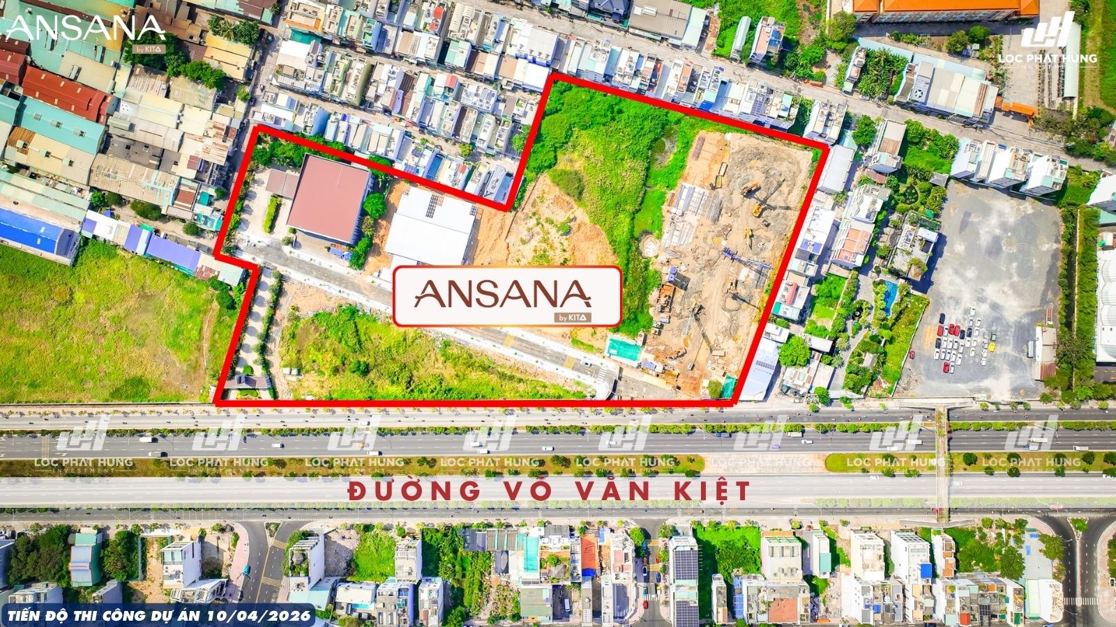 Cập nhật hình ảnh thực tế tiến độ thi công dự án Ansana By Kita ngày 10/04/2026