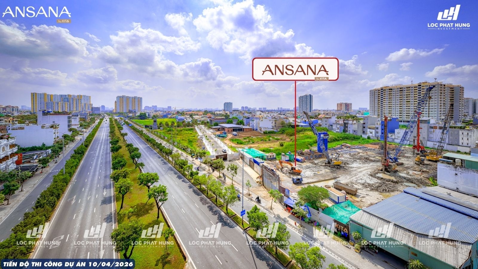 Cập nhật hình ảnh thực tế tiến độ thi công dự án Ansana By Kita ngày 10/04/2026