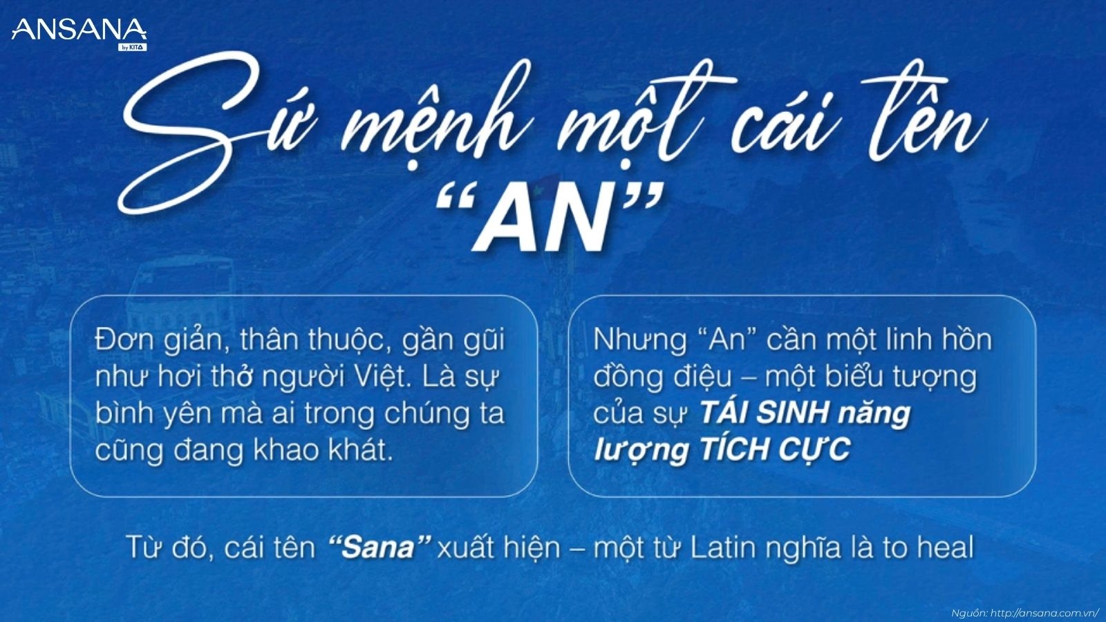 Ý nghĩa tên gọi dự án Ansana By Kita và thông điệp từ chủ đầu tư